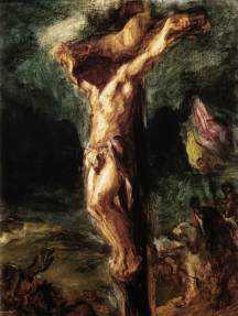 Christ on the Cross sketch, Eugène Delacroix, 1845
