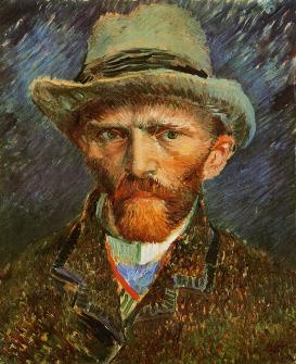 Self Portrait with a Grey Felt Hat, Vincent Van Gogh, 1887