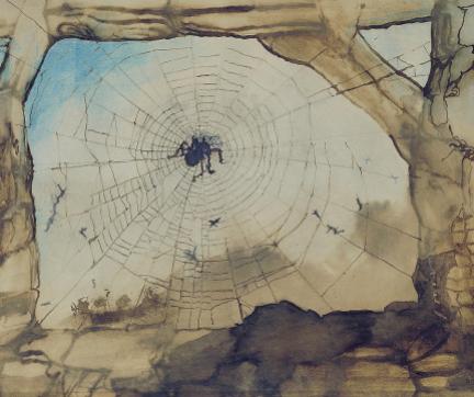 Victor Hugo, Vianden through a Spider's Web